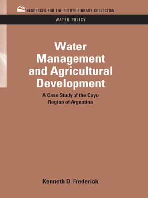 cover image of Water Management and Agricultural Development